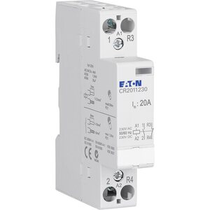 Eaton Äänetön Moduulirele, 20 A, 230 V AC/DC, 1 sulkeutuva/1 avautuva CR2011230